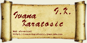 Ivana Karatošić vizit kartica
